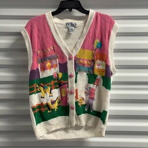 Vintage Sweater Vest Women's Medium